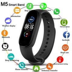 Ceas inteligent M5 Ecran color Numărarea pașii Mod sport multiplu Memento mesaj Fotografie Muzică Telecomandă Banda inteligentă