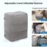 1 buc pernă gonflabilă pentru suport pentru picioare pentru călătorie, portabil, reglabil în trei straturi, scaun pentru suport 