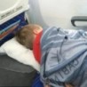 1 buc pernă gonflabilă pentru suport pentru picioare pentru călătorie, portabil, reglabil în trei straturi, scaun pentru suport 