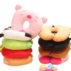 Creativ Drăguț Animal Panda Pisică Urs Pernă de pluș în formă de U Coloanei vertebrale cervicale Gât Călătorii Portabil Birou ac