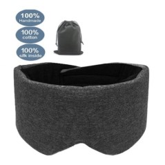 100% bumbac, mătase, mască de somn pentru ochi, acoperire pentru ochi, plasture pentru ochi, femei, bărbați, moale, portabil, pe