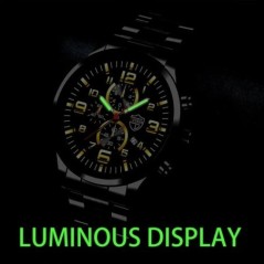 Ceasuri sportive pentru bărbați de modă pentru bărbați Ceas de mână cu cuarț din oțel inoxidabil de lux Calendar Ceas luminos Ce