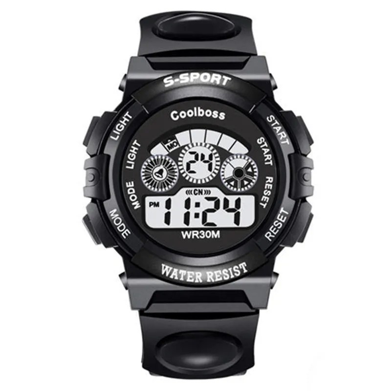 Coolboss Brand Ceasuri Copii Ceasuri Digitale Led Copii Ceasuri Sport Baieti Ceasuri de mana multifunctionale Relogio infantil