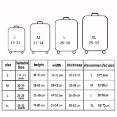 Husă pentru bagaje Protector pentru valiză din țesătură elastică Husă pentru praf pentru bagaje, potrivită pentru valiză de 18-3