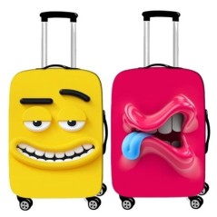 Husă de protecție pentru valiză de călătorie Funny Expression Husă de protecție pentru bagaje pentru cărucior de 18-32 inch Husă