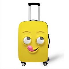 Husă de protecție pentru valiză de călătorie Funny Expression Husă de protecție pentru bagaje pentru cărucior de 18-32 inch Husă