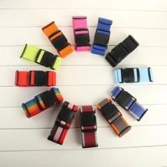 1buc 2m curea de bagaje reglabilă cu centură încrucișată ambalare valiză de călătorie curea cu cataramă cu blocare din nailon Cu