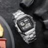 YIKAZE Ceas Digital Ceas Bărbătesc Curea din oțel inoxidabil Ceasuri sport cu numărătoare inversă Ceas de mână electronic cu LED