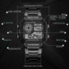 YIKAZE Ceas Digital Ceas Bărbătesc Curea din oțel inoxidabil Ceasuri sport cu numărătoare inversă Ceas de mână electronic cu LED