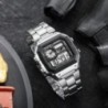YIKAZE Ceas Digital Ceas Bărbătesc Curea din oțel inoxidabil Ceasuri sport cu numărătoare inversă Ceas de mână electronic cu LED