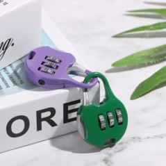 Metal Mini Cadran cu 3 cifre Blocare cu parolă Cod combinat Lacăt Valisă de călătorie Protector de jurnal Instrument de securita