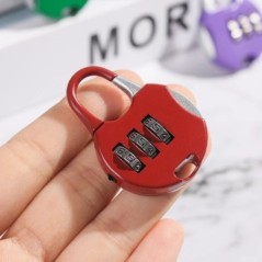Metal Mini Cadran cu 3 cifre Blocare cu parolă Cod combinat Lacăt Valisă de călătorie Protector de jurnal Instrument de securita