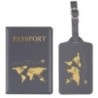 2 buc/set Husa pentru pașaport și etichetă pentru bagaje, Suport pașaport de călătorie Organizator portofel