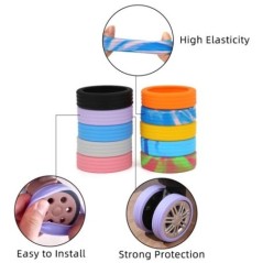 8/4 bucăți roți de bagaje de protecție roți din silicon pantofi roți valiza pentru bagaje de călătorie reduce zgomotul roți acce