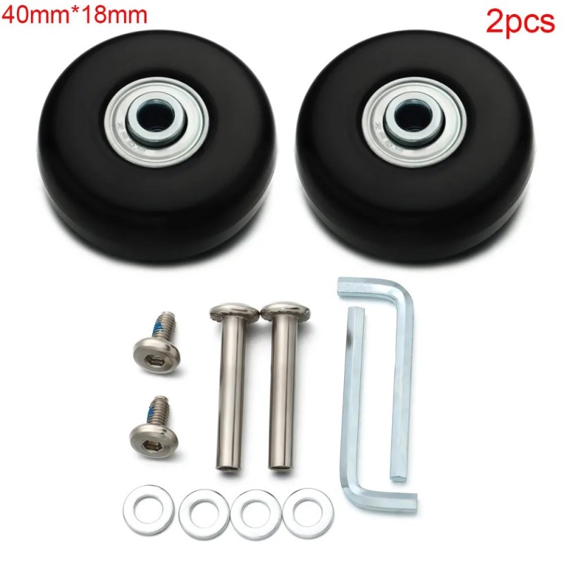 2 buc. Înlocuiește roțile cu șuruburi pentru bagaje de călătorie, roți, valize, kit de reparare axelor, 40/45/50/60mm, reparație 2 buc. Înlocuiește roțile cu șuruburi pentru bagaje de călătorie, roți, valize, kit de reparare axelor, 40/45/50/60mm, reparație