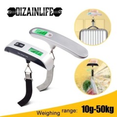 Cântar digital portabil pentru greutatea bagajelor, 50 kg/110 lb, cu afișaj LCD, de buzunar, valiza electronică, cântar de călăt