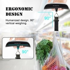Cântar digital portabil pentru greutatea bagajelor, 50 kg/110 lb, cu afișaj LCD, de buzunar, valiza electronică, cântar de călăt