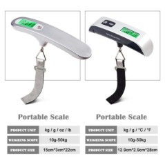 Cântar digital portabil pentru greutatea bagajelor, 50 kg/110 lb, cu afișaj LCD, de buzunar, valiza electronică, cântar de călăt