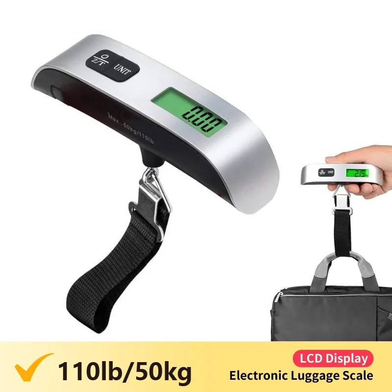 Cântar portabil Afișaj LCD digital 110lb/50kg Bagaj electronic agățat Valisă de călătorie Cântărește bagaj Instrument de echilib Cântar portabil Afișaj LCD digital 110lb/50kg Bagaj electronic agățat Valisă de călătorie Cântărește bagaj Instrument de echilib