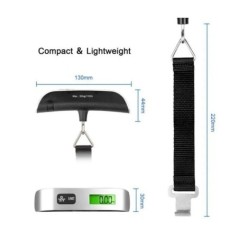 Cântar portabil Afișaj LCD digital 110lb/50kg Bagaj electronic agățat Valisă de călătorie Cântărește bagaj Instrument de echilib