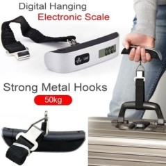 Cântar portabil Afișaj LCD digital 110lb/50kg Bagaj electronic agățat Valisă de călătorie Cântărește bagaj Instrument de echilib