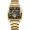 Ceasuri Bărbați Gold Square Ceasuri Originale de Lux din Oțel Inoxidabil Impermeabil Relogio Masculino