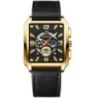 Ceasuri Bărbați Gold Square Ceasuri Originale de Lux din Oțel Inoxidabil Impermeabil Relogio Masculino