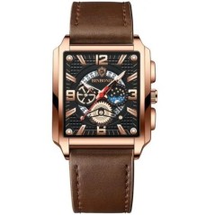 Ceasuri Bărbați Gold Square Ceasuri Originale de Lux din Oțel Inoxidabil Impermeabil Relogio Masculino