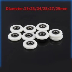8 buc roți cu role pentru dulap de baie, accesorii pentru cameră de duș, roată cu rulment 23/25/27mm, livrare picătură