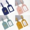 Etichetă portabilă pentru bagaje din piele PU 1PC Etichetă identificator valiză Etichetă geanta de îmbarcare pentru bagaje Nume 