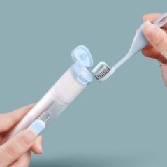 Set de periuță de dinți pentru drumeții, din plastic, creativ Kit de depozitare pentru pastă de dinți Instrumente de curățare a 