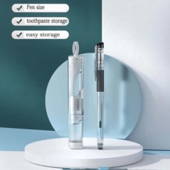 Set de periuță de dinți pentru drumeții, din plastic, creativ Kit de depozitare pentru pastă de dinți Instrumente de curățare a 