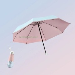 Umbrelă pliabilă de călătorie, 8 nervuri, mini compactă de buzunar, umbrelă de ploaie, rezistentă la vânt, rezistentă la ploaie,