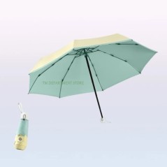 Umbrelă pliabilă de călătorie, 8 nervuri, mini compactă de buzunar, umbrelă de ploaie, rezistentă la vânt, rezistentă la ploaie,