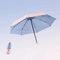 Umbrelă pliabilă de călătorie, 8 nervuri, mini compactă de buzunar, umbrelă de ploaie, rezistentă la vânt, rezistentă la ploaie,