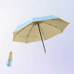 Umbrelă pliabilă de călătorie, 8 nervuri, mini compactă de buzunar, umbrelă de ploaie, rezistentă la vânt, rezistentă la ploaie,