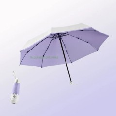 Umbrelă pliabilă de călătorie, 8 nervuri, mini compactă de buzunar, umbrelă de ploaie, rezistentă la vânt, rezistentă la ploaie,