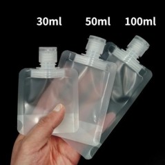 30/50/100ml Pungi de ambalare reîncărcabile Esențial de călătorie Loțiune Cosmetică Șampon Gel de duș Genți portabile Sticle de 