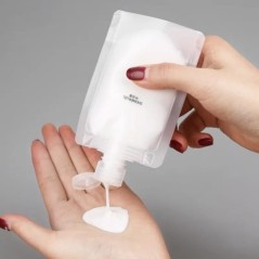10 bucăți, portabil, fluid de călătorie, geantă de ambalare pentru machiaj, geantă de ambalare transparentă cu clapetă.