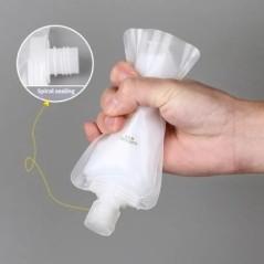 10 bucăți, portabil, fluid de călătorie, geantă de ambalare pentru machiaj, geantă de ambalare transparentă cu clapetă.