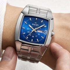 2023 ceasuri de lux pentru bărbați, ceas de mână cu quartz, original, rezistent la apă, din oțel inoxidabil, pentru bărbați, dat