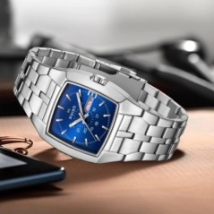 2023 ceasuri de lux pentru bărbați, ceas de mână cu quartz, original, rezistent la apă, din oțel inoxidabil, pentru bărbați, dat