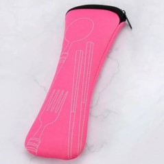 1PC sac de tacamuri Fabic set portabil de cină ambalaj furculiță de picnic de călătorie în aer liber, bucătărie, pungi de depozi