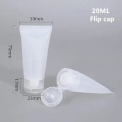 10 buc. Tuburi de stoarcere din plastic reîncărcabile goale. Recipiente cosmetice translucide, tub din plastic moale, flacon de 