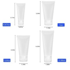 10 buc. Tuburi de stoarcere din plastic reîncărcabile goale. Recipiente cosmetice translucide, tub din plastic moale, flacon de 