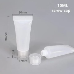 10 buc. Tuburi de stoarcere din plastic reîncărcabile goale. Recipiente cosmetice translucide, tub din plastic moale, flacon de 