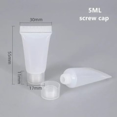 10 buc. Tuburi de stoarcere din plastic reîncărcabile goale. Recipiente cosmetice translucide, tub din plastic moale, flacon de 