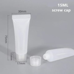 10 buc. Tuburi de stoarcere din plastic reîncărcabile goale. Recipiente cosmetice translucide, tub din plastic moale, flacon de 
