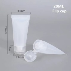 10 buc. Tuburi de stoarcere din plastic reîncărcabile goale. Recipiente cosmetice translucide, tub din plastic moale, flacon de 