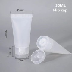 10 buc. Tuburi de stoarcere din plastic reîncărcabile goale. Recipiente cosmetice translucide, tub din plastic moale, flacon de 